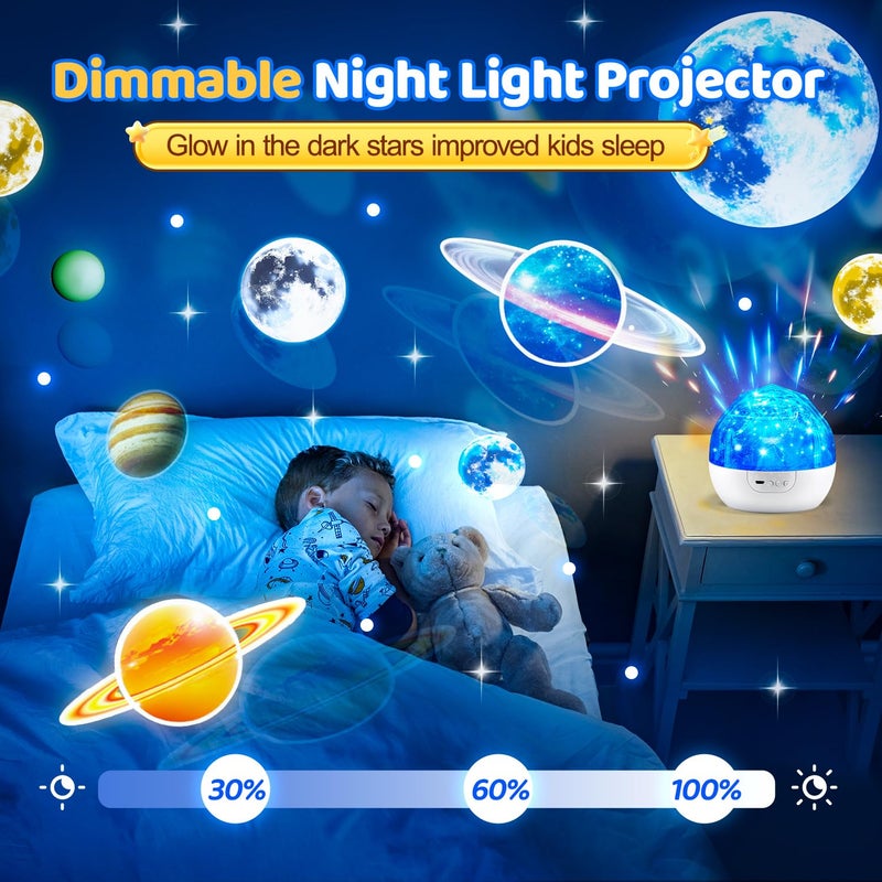 One Fire Solar System for Kids Projector Night Light, 360Â°Rotating+5 Films Planet Space Projector for Bedroom, Bright Night Light for Boys Room, Space Toys for Kids 3-5, Solar System Planet Toys for Boy Gifts - Image 4